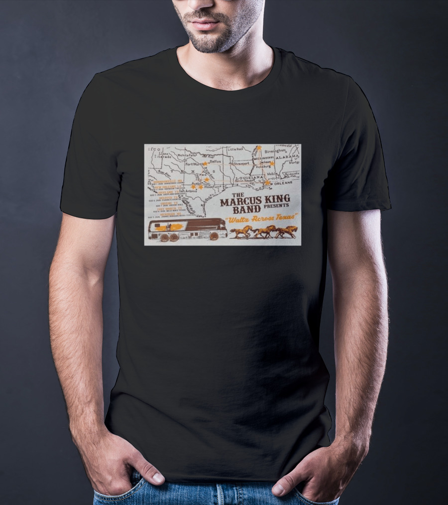 Marcus King Band Presents "Waltz Across Texas" Tour May 8 2026 Billy Bob's Fort Worth Texas T-Shirt