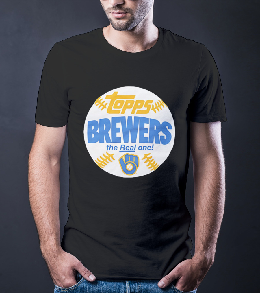 Topps Brewers The Real One Baseball T-Shirt