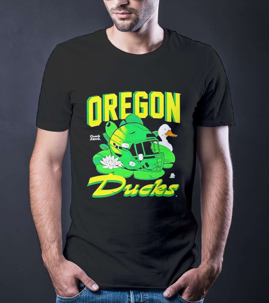 Oregon Ducks Football Helmet And Duck T-Shirt