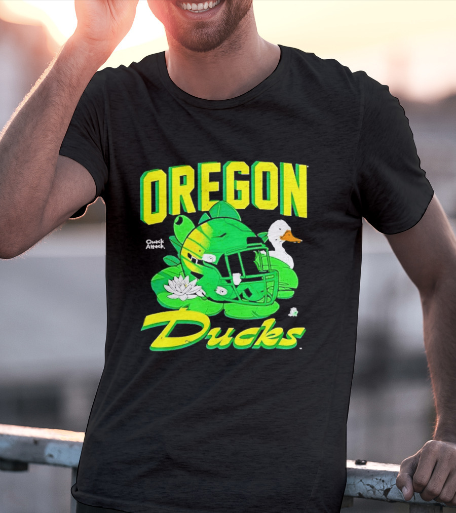 Oregon Ducks Football Helmet And Duck T-Shirt