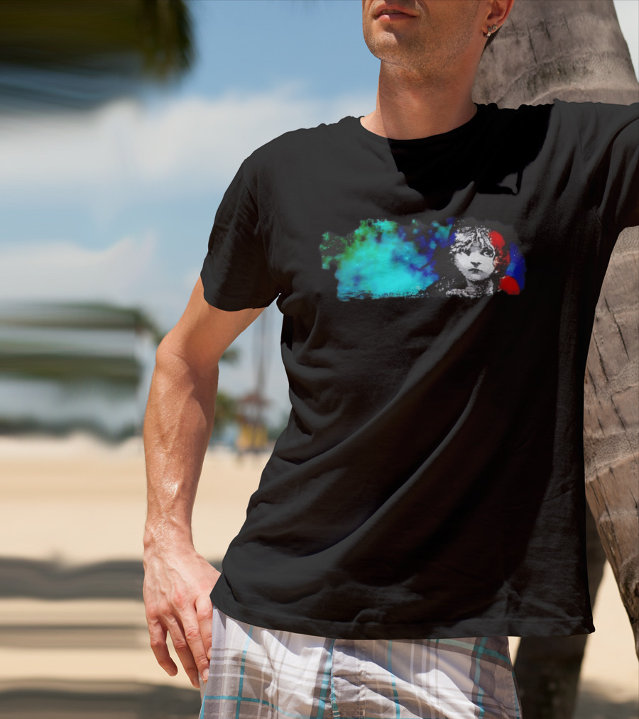 Rare Les Miserables Broadway Cosette Blue Red Watercolor T-Shirt