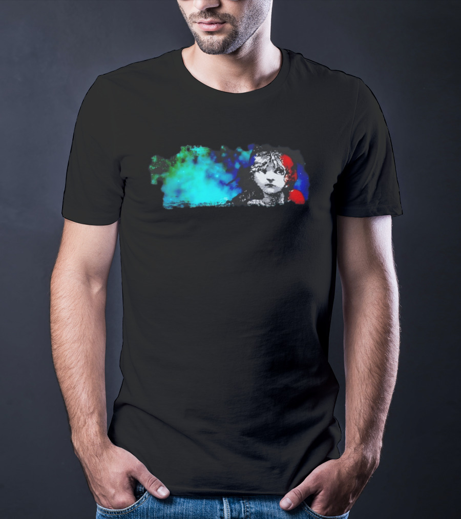 Rare Les Miserables Broadway Cosette Blue Red Watercolor T-Shirt