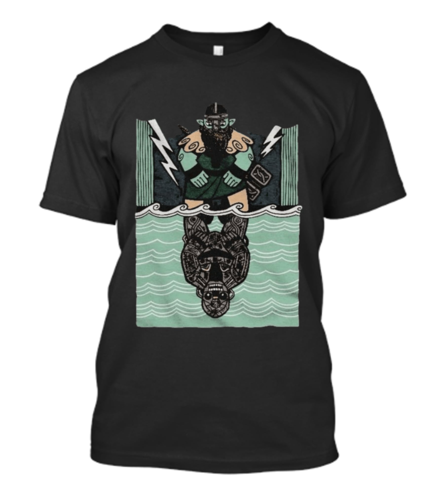 Reflections Of Tolv Norse Viking Thunder God And Mythology Reflection T-Shirt