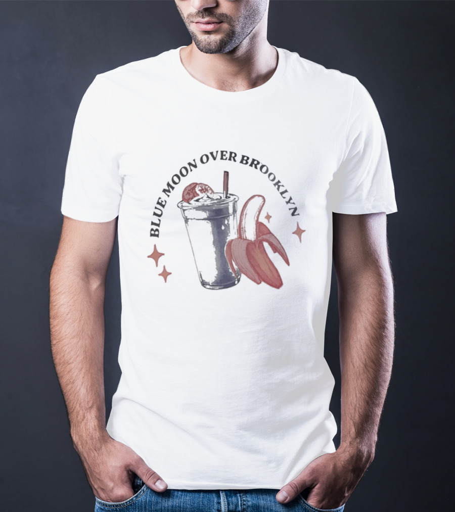 Blue Moon Over Brooklyn Banana Drink Astronaut T-Shirt