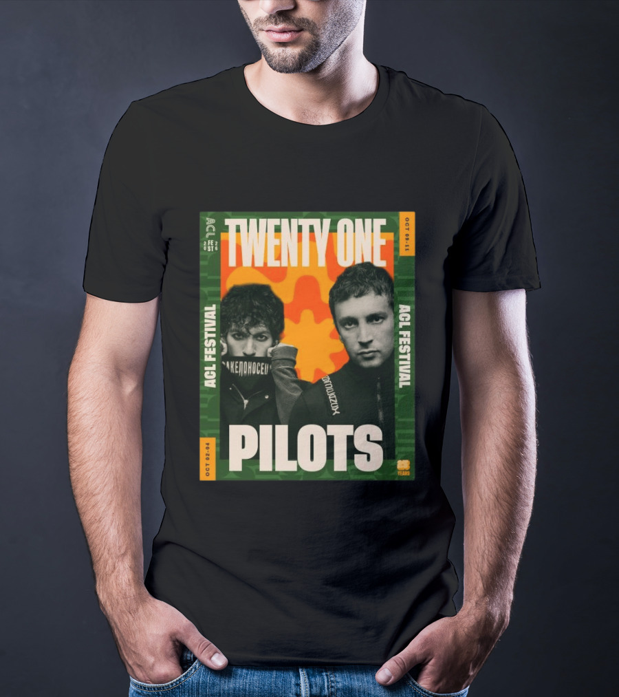 Twenty One Pilots ACL Festival October 2 4 And 9 11 2026 Event 21 Years T-Shirt