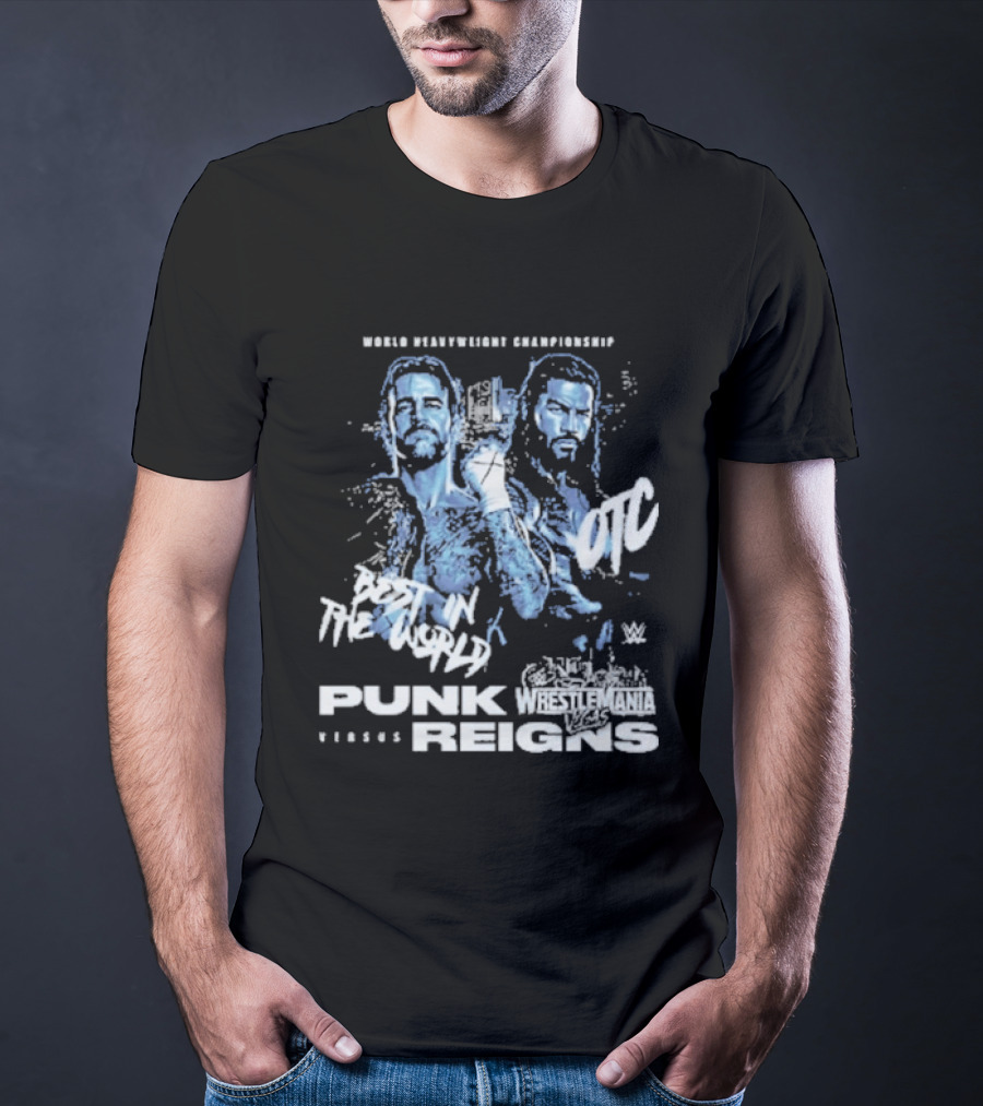 WrestleMania 42 Main Event CM Punk Versus Roman Reigns Best In The World Iconic Matchup T-Shirt