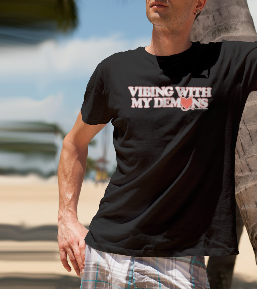 XPLR Vibing With My Demons Heart Devil Tail T-Shirt