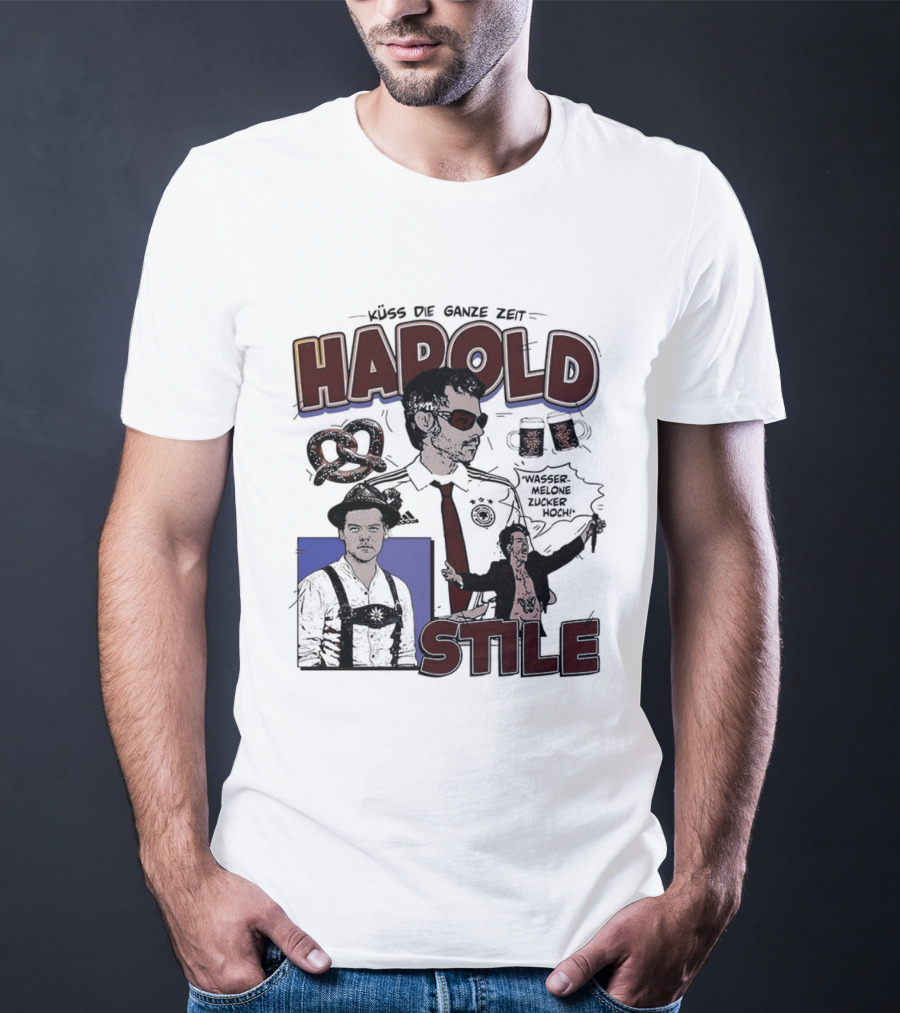 Harold Stile Oktoberfest Pretzel Beer Traditional Outfit T-Shirt