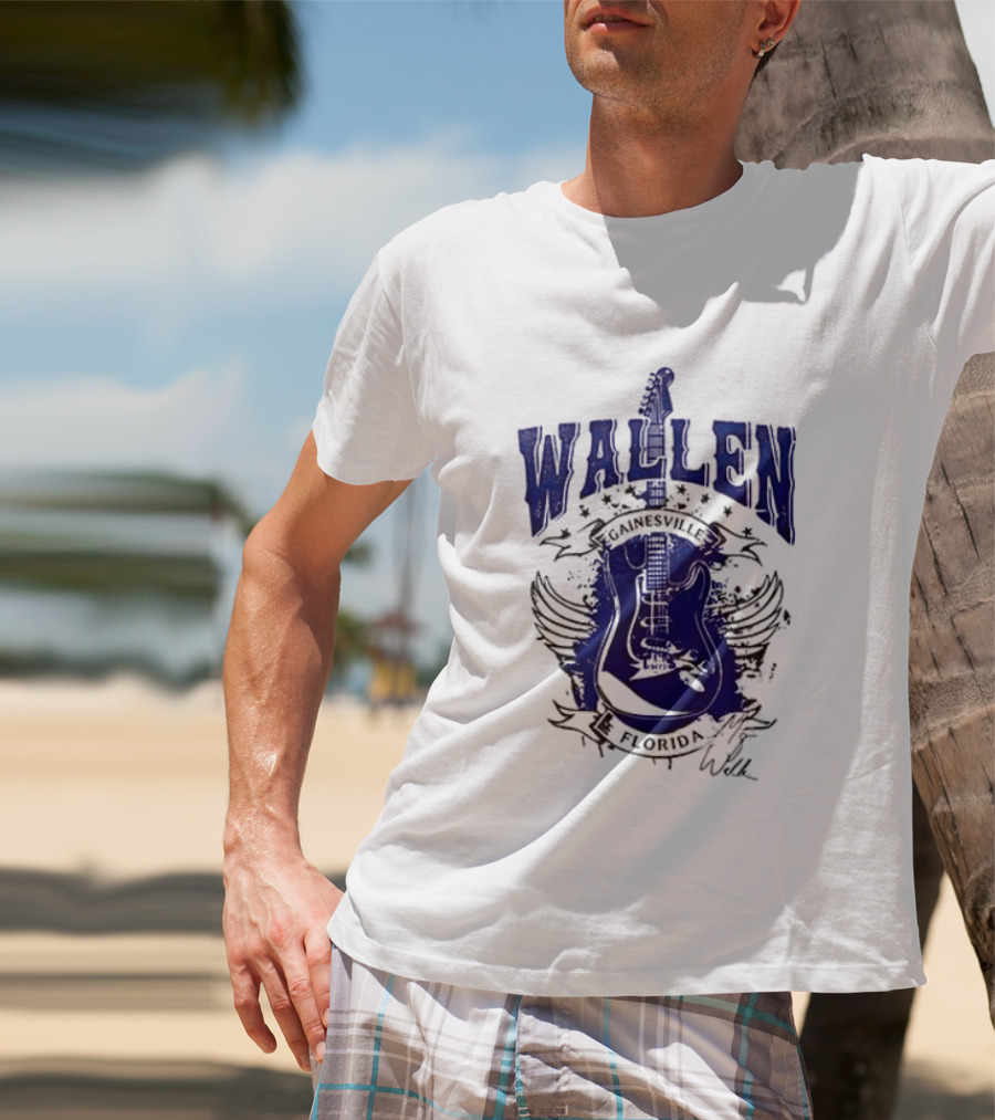 Morgan Wallen Gainesville Florida Guitar Wings T-Shirt