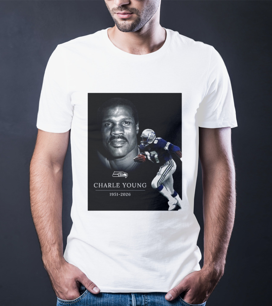 Seattle Seahawks Charle Young 1951 2026 Remembrance T-Shirt