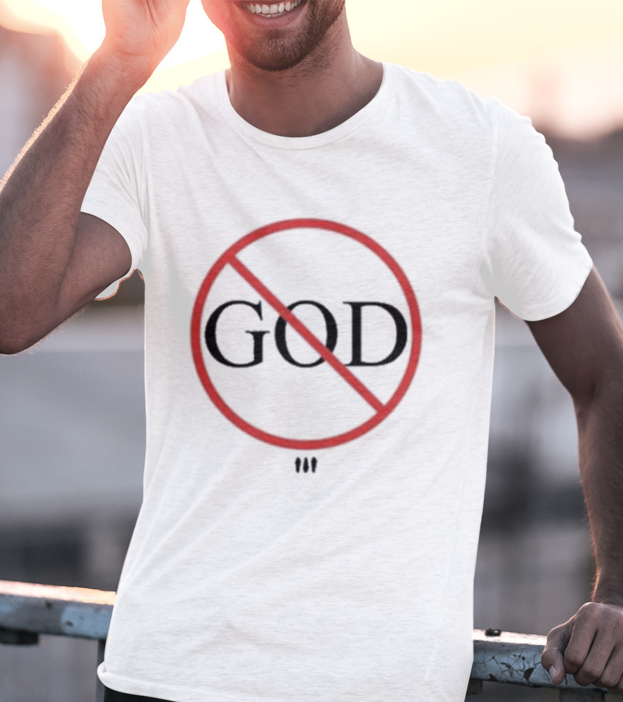 Show Me The Body No God Symbol Red Circle Slash Overlapping T-Shirt