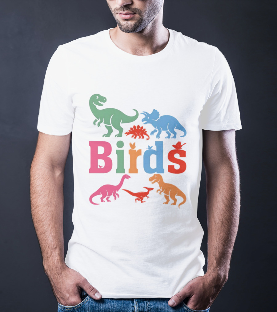 Birds Dinosaurs Colorful Dinosaur T-Shirt