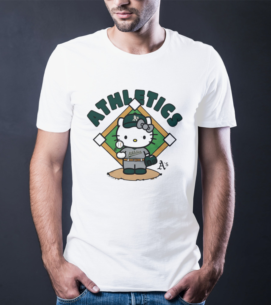 Hello Kitty Athletics A's Baseball T-Shirt