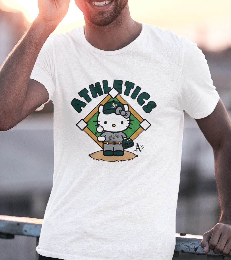 Hello Kitty Athletics A's Baseball T-Shirt