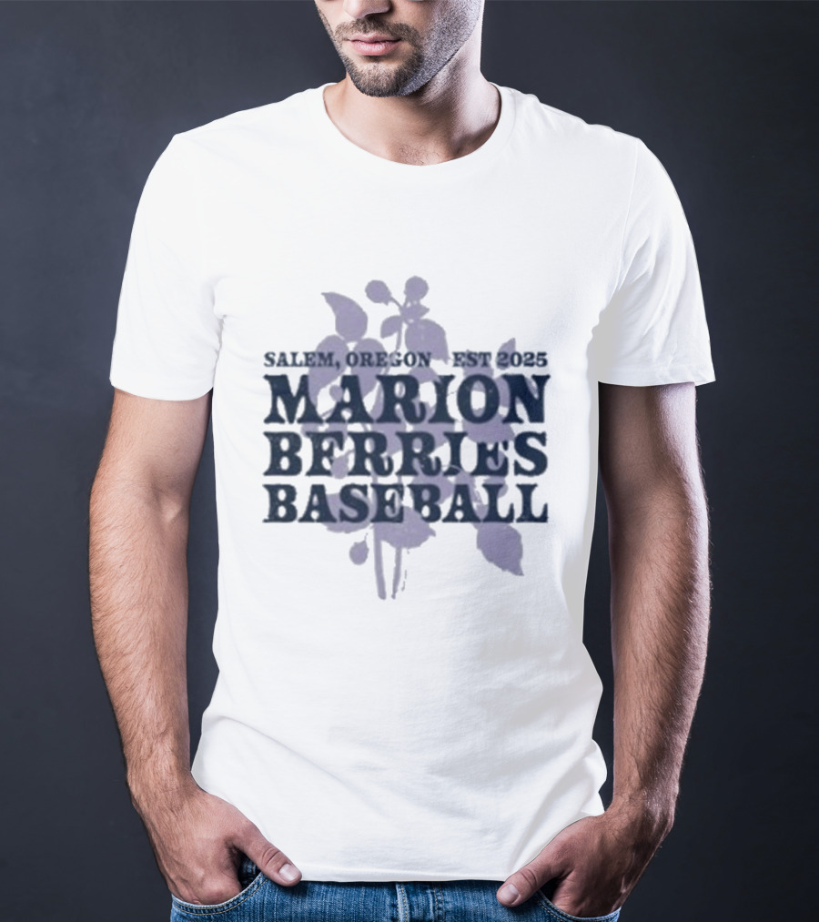 Salemo, Oregon Est 2023 Marion Berries Baseball T-Shirt