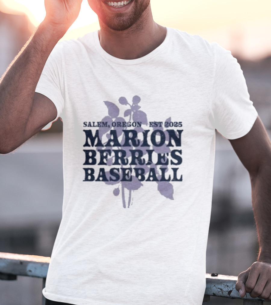 Salemo, Oregon Est 2023 Marion Berries Baseball T-Shirt