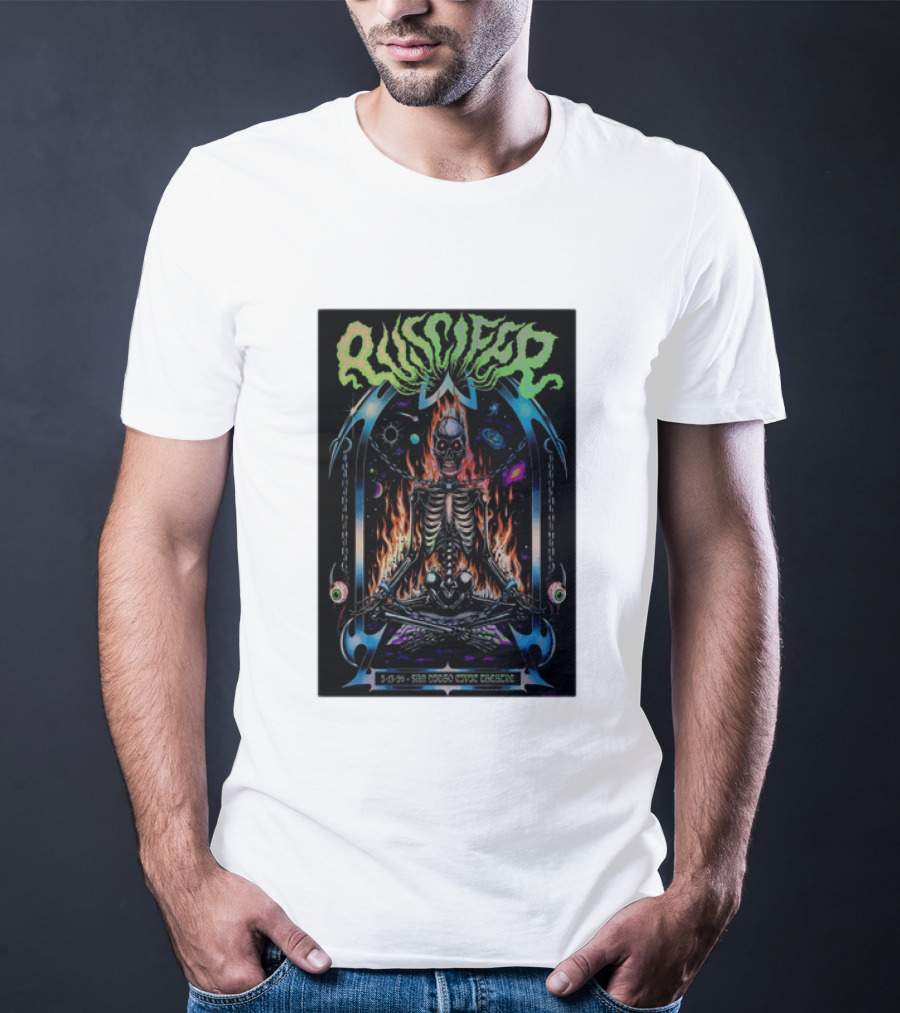 Puscifer San Diego Civic Theatre May 13 2026 Skeleton Cosmic Fire T-Shirt