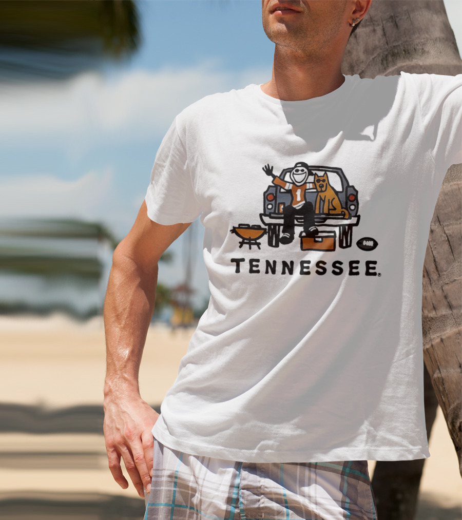 Tennessee Football Tailgate With Number One And Smokey Dog T-Shirt