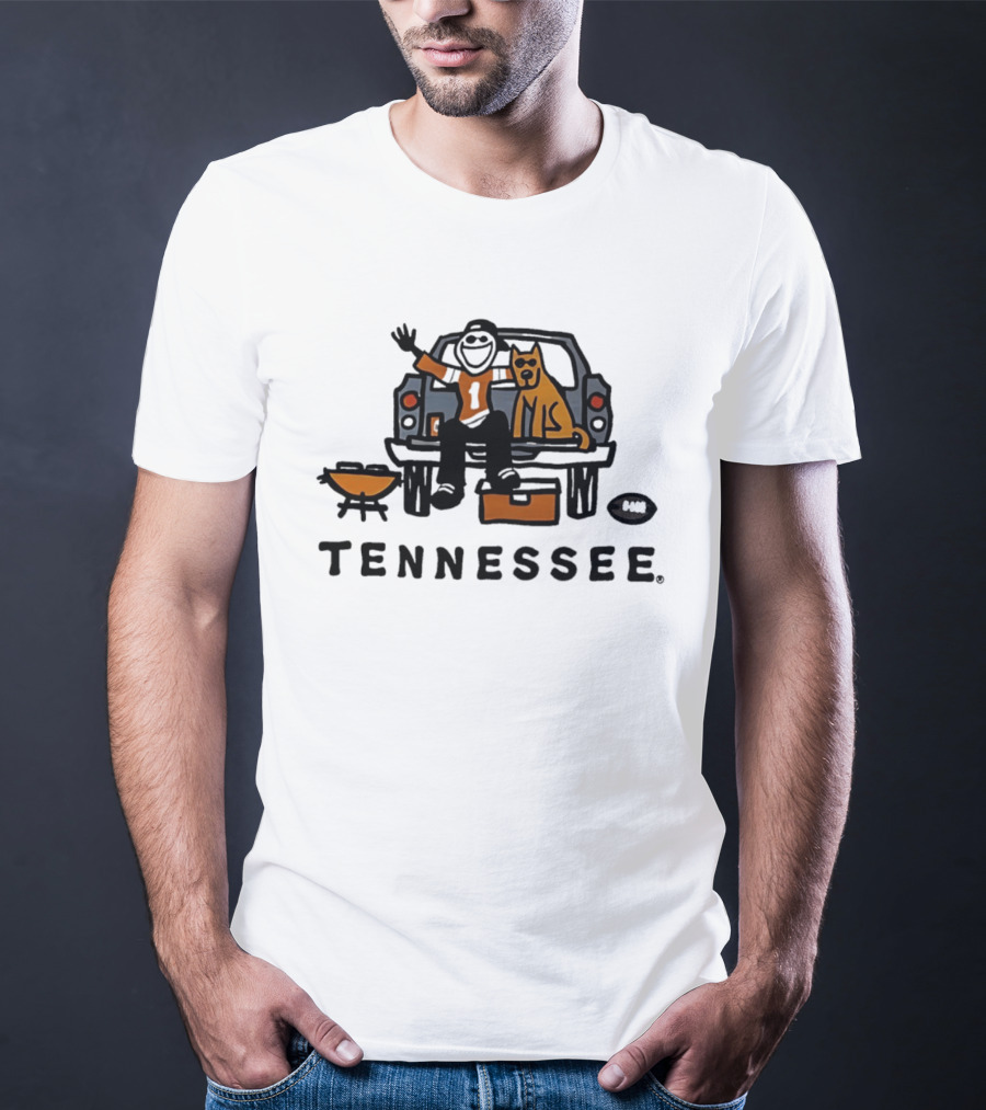 Tennessee Football Tailgate With Number One And Smokey Dog T-Shirt