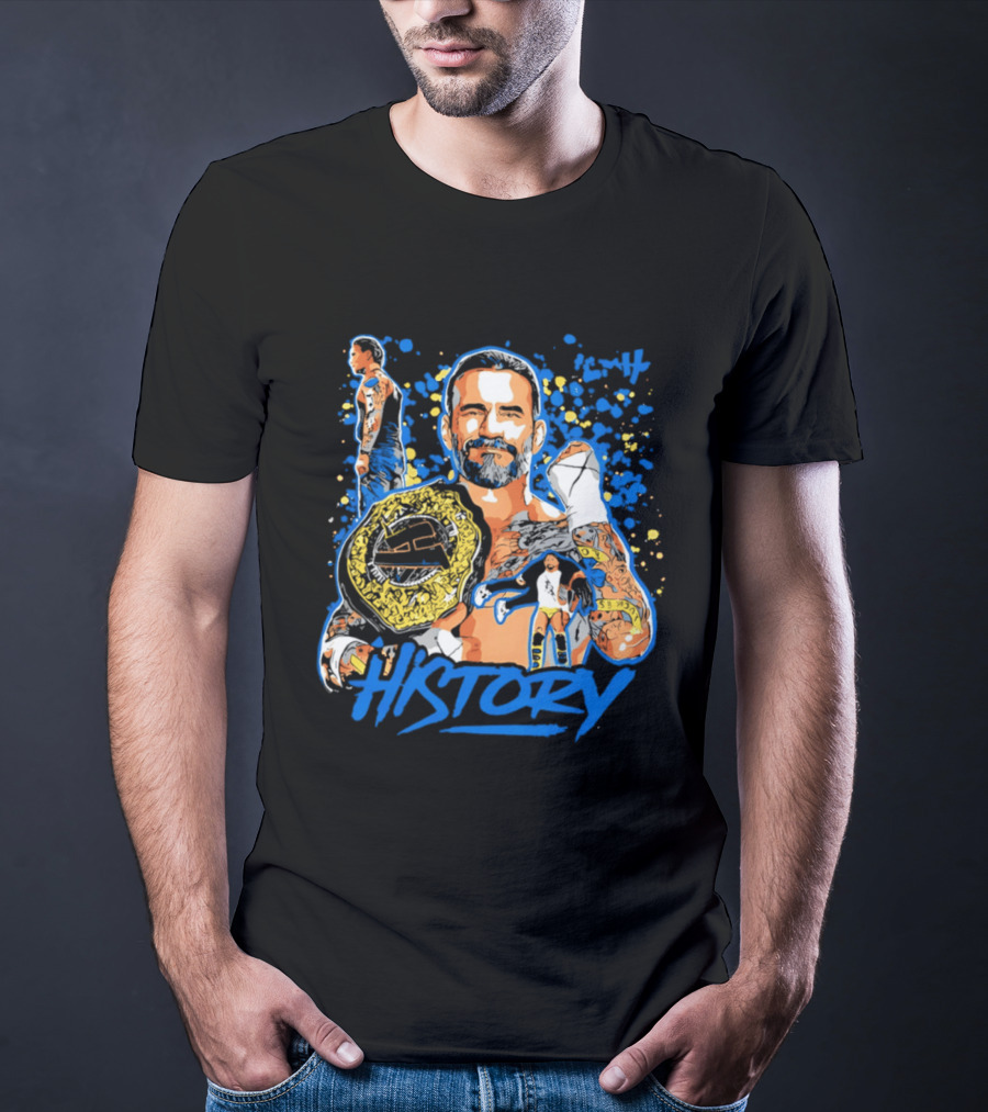 CM Punk Wrestling Champion History T-Shirt