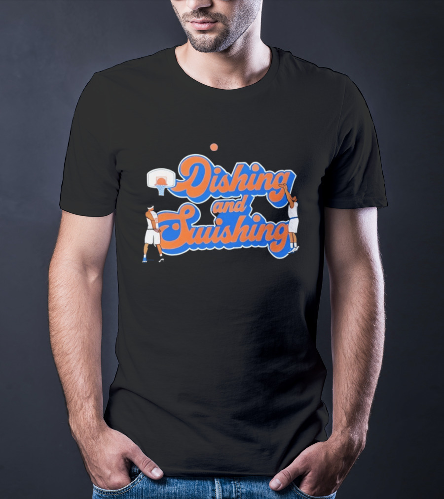 New York Knicks Dishing And Swishing Basketball Players T-Shirt