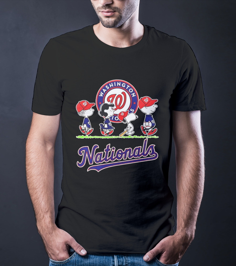 Snoopy Charlie Brown Linus Lucy 2026 Washington Nationals T-Shirt
