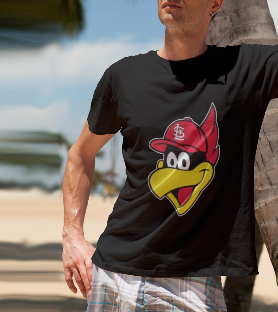 St. Louis Cardinals Fredbird Mascot Facecap Baseball T-Shirt