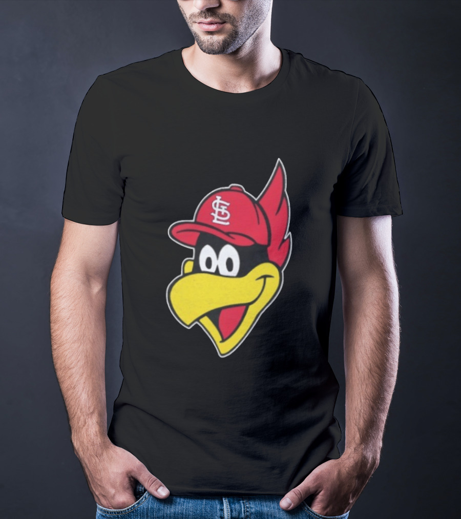 St. Louis Cardinals Fredbird Mascot Facecap Baseball T-Shirt