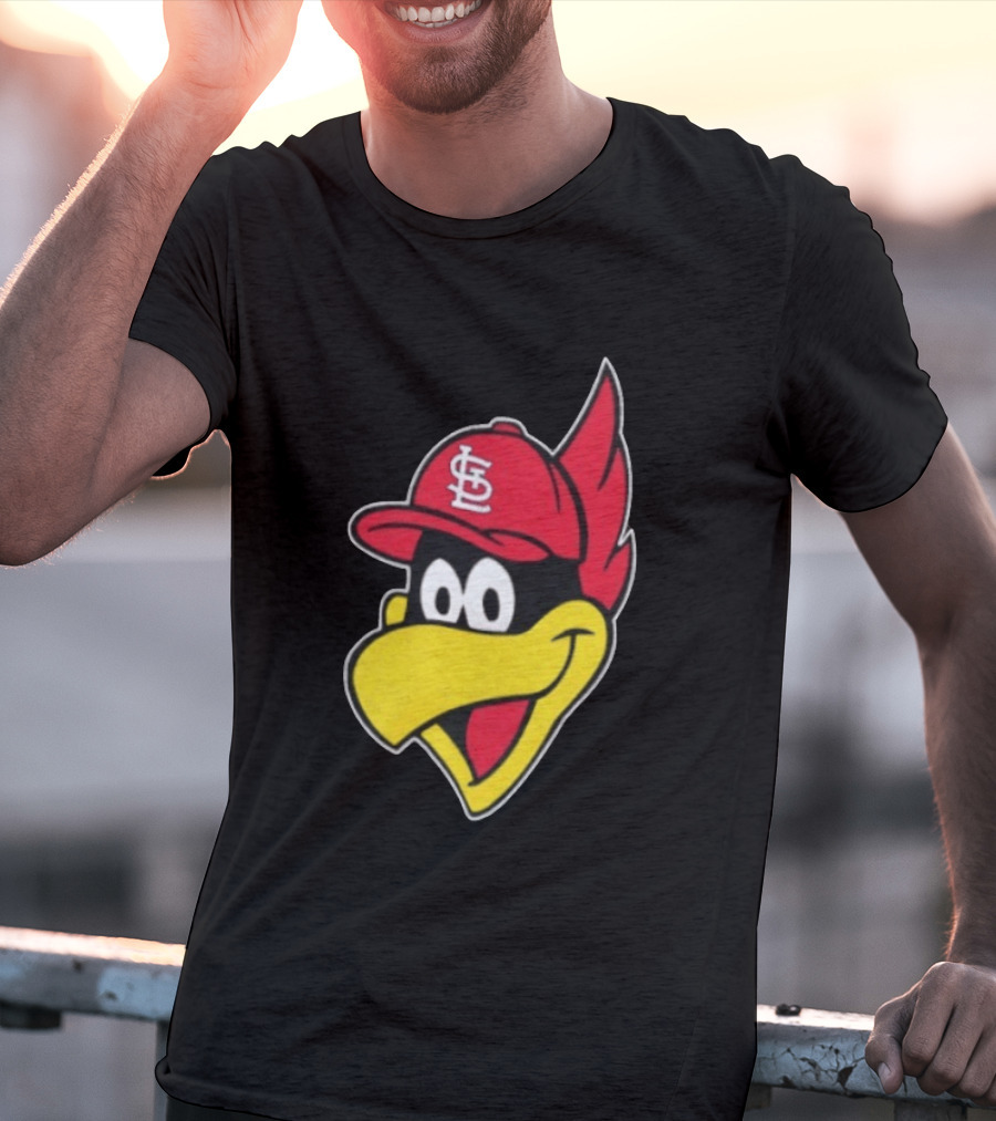St. Louis Cardinals Fredbird Mascot Facecap Baseball T-Shirt