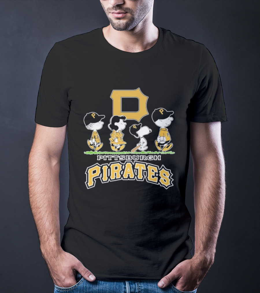 Pittsburgh Pirates Peanuts Walking Characters Collaboration Season 2026 T-Shirt