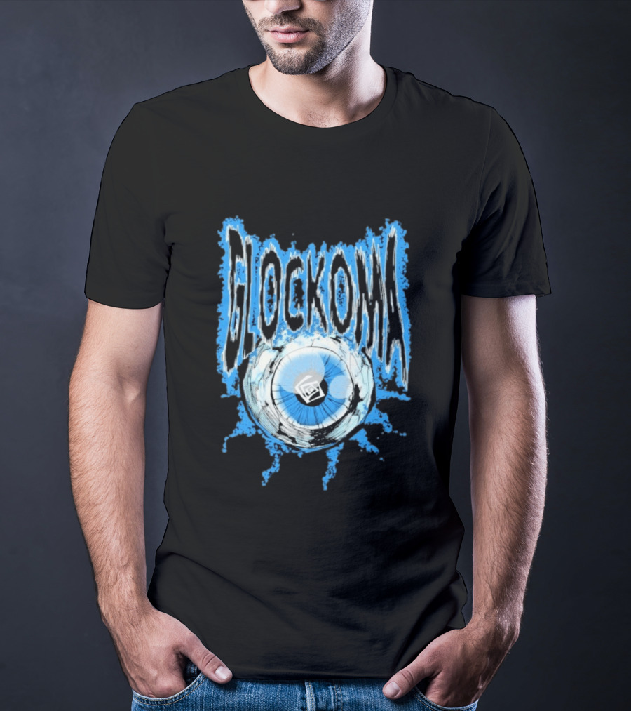 Key Glock Glockoma Eyeball Blue Splash T-Shirt