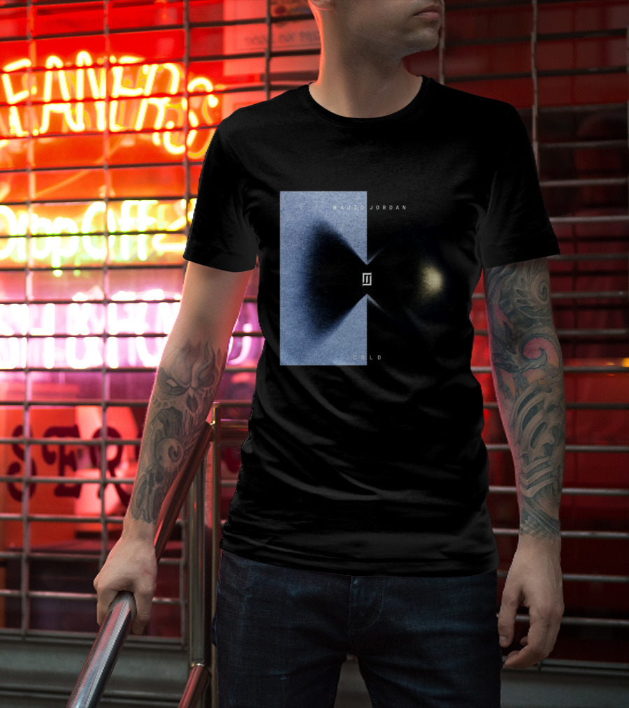 Majid Jordan Cold Album Cover Black And Blue Split T-Shirt