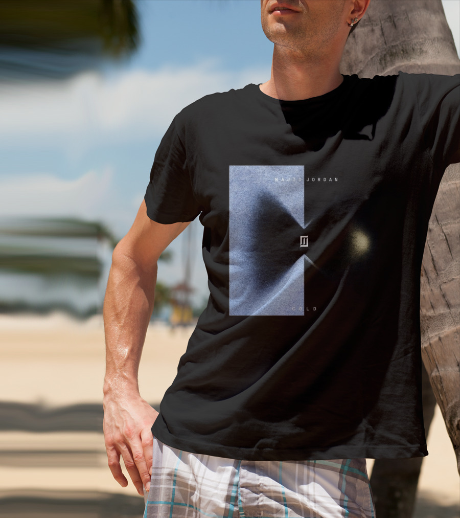 Majid Jordan Cold Album Cover Black And Blue Split T-Shirt