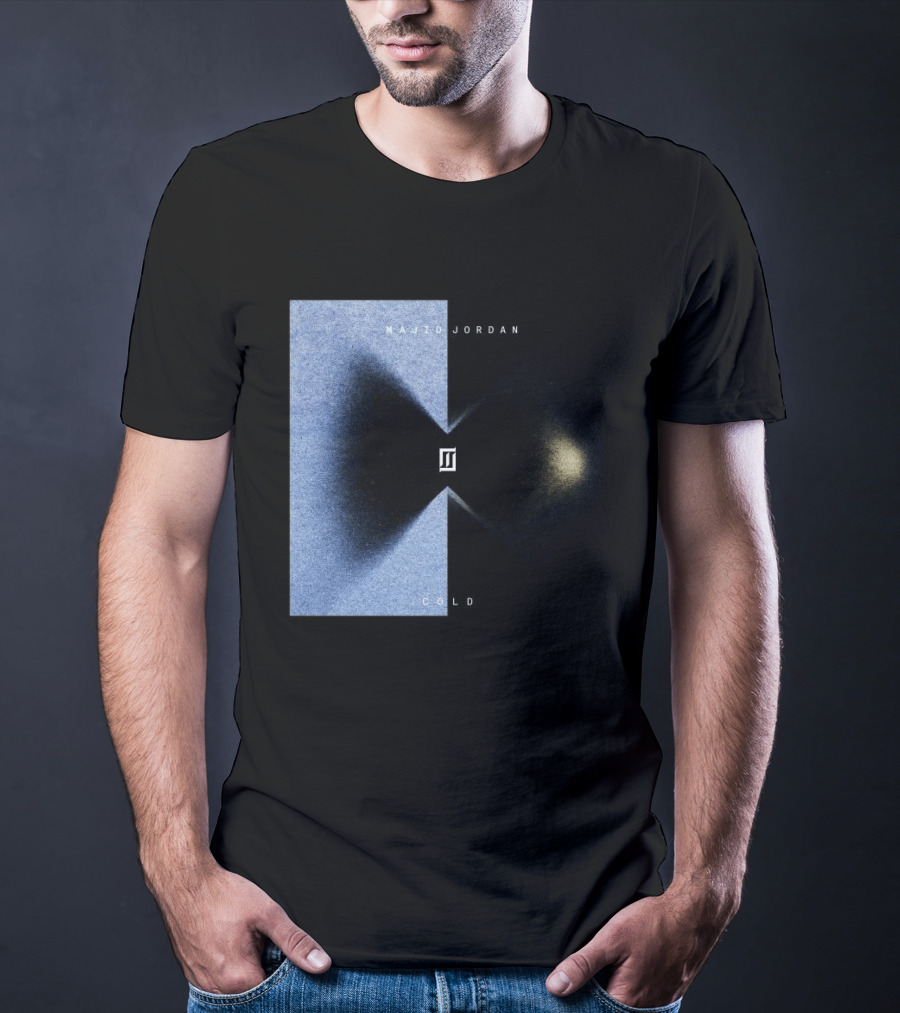 Majid Jordan Cold Album Cover Black And Blue Split T-Shirt