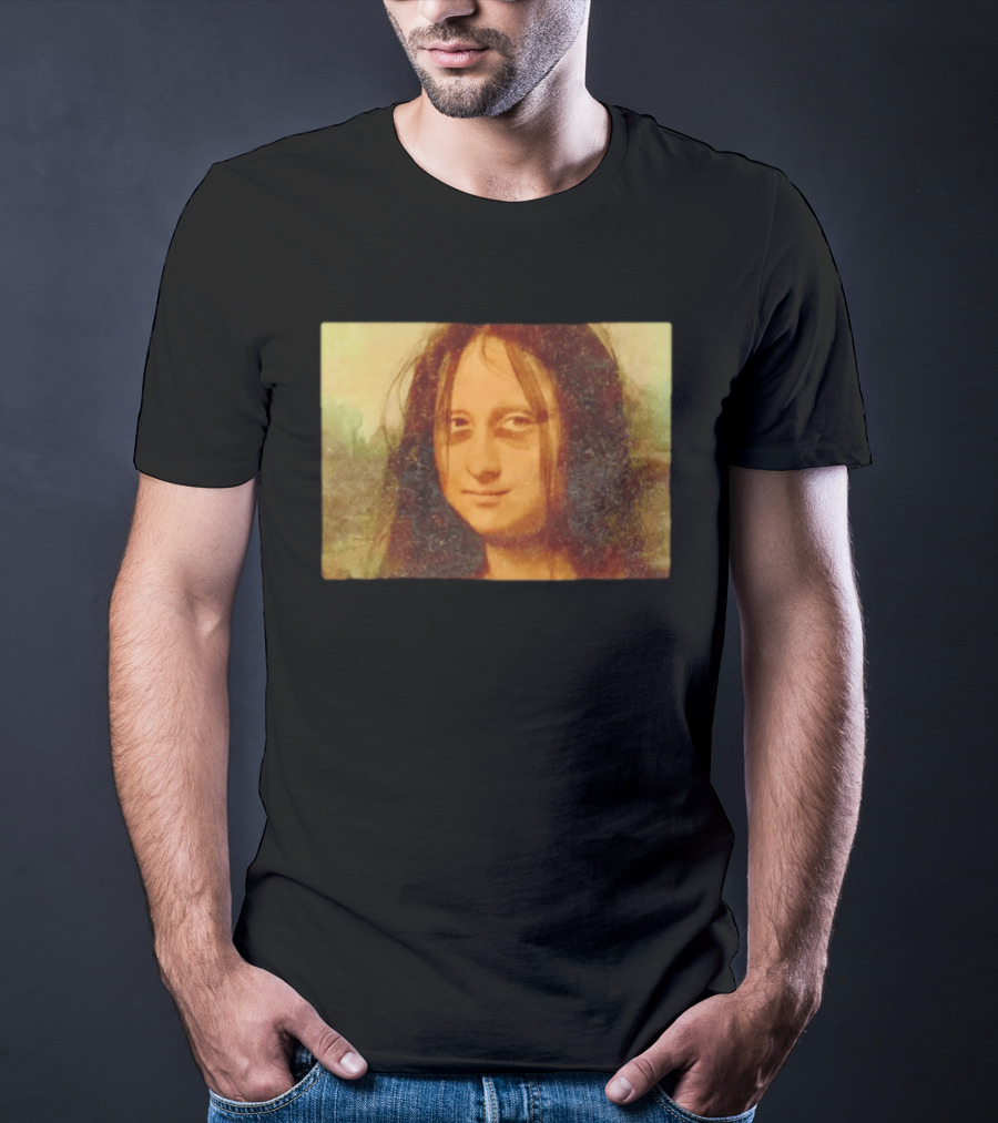 Mona Lisa Messy Hair Meme Remake T-Shirt