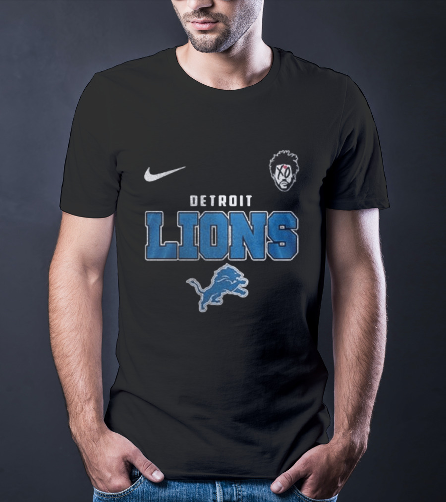Detroit Lions The Weeknd XO Nike Collab T-Shirt