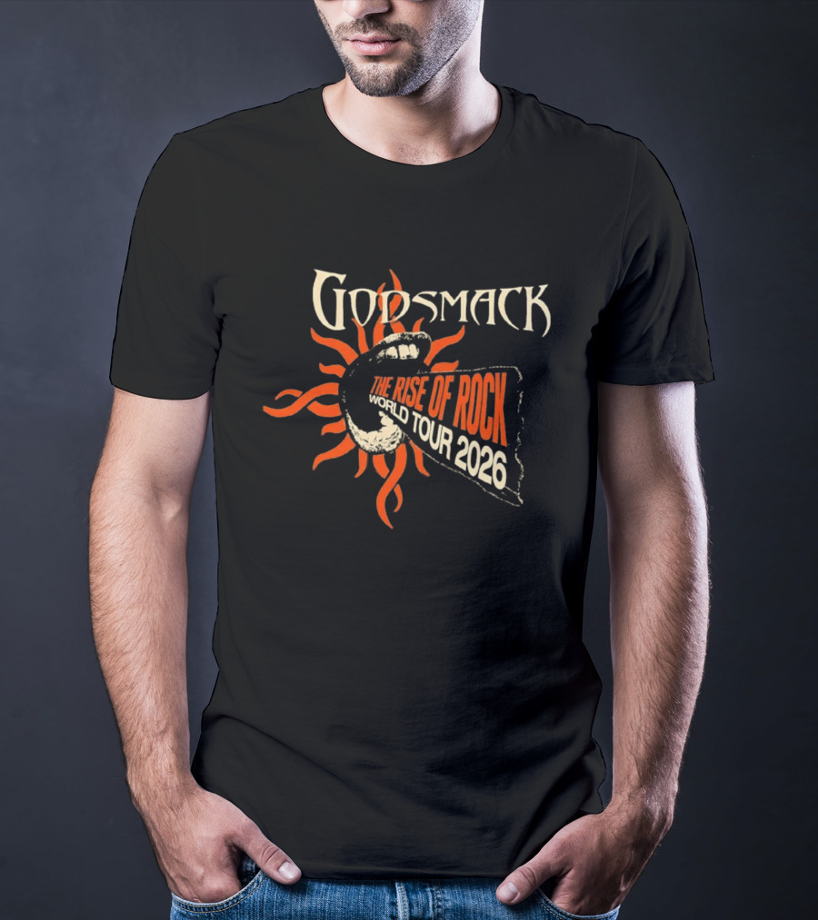 Godsmack The Rise Of Rock World Tour 2026 Sunburst Admat T-Shirt