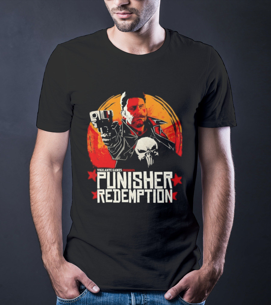 Punisher Redemption Red Dead Vigilante Games T-Shirt