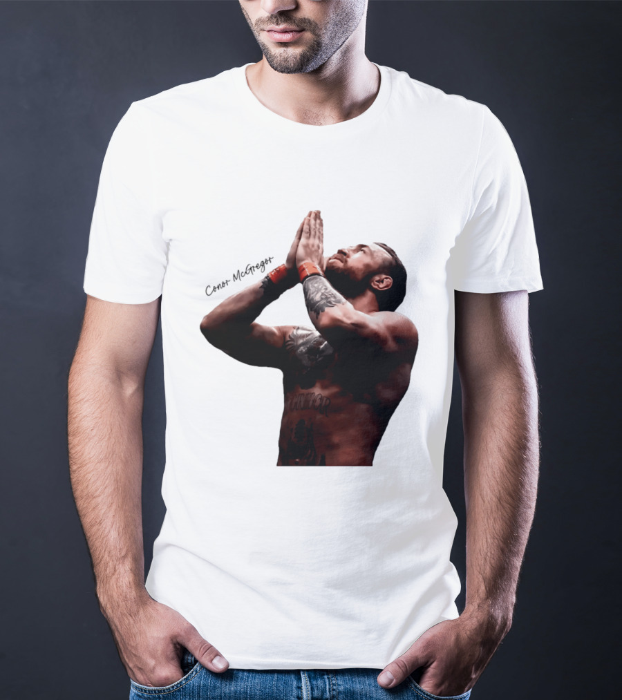 Conor McGregor Returning Pray Pose Tattooed MMA Fighter T-Shirt