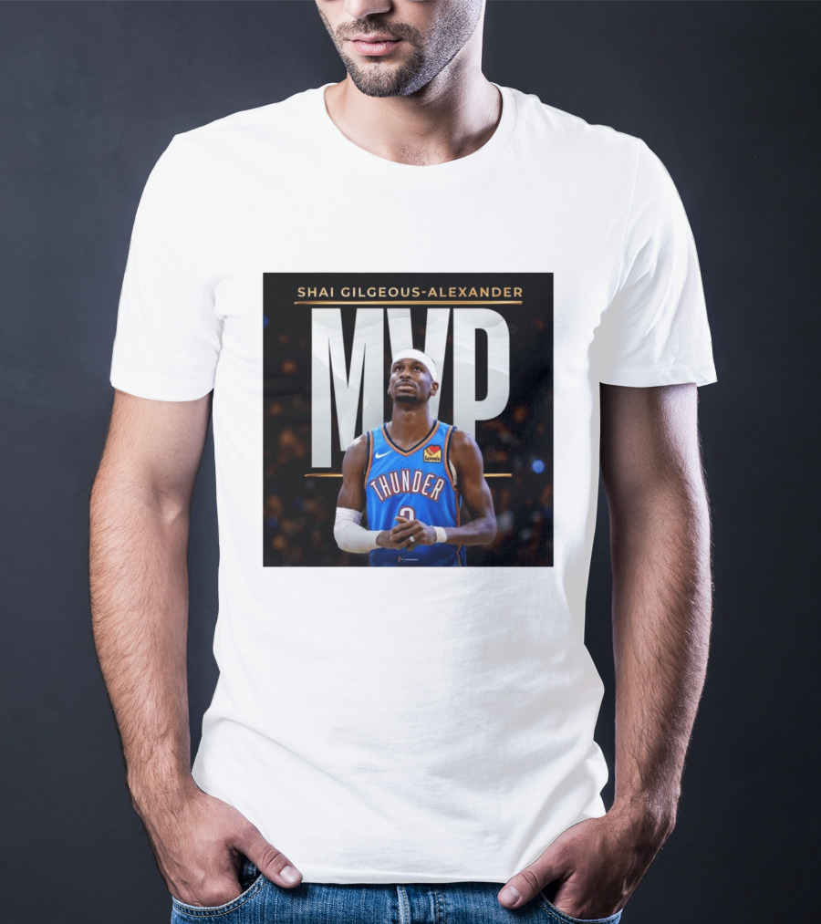 Shai Gilgeous Alexander Thunder MVP Celebration T-Shirt
