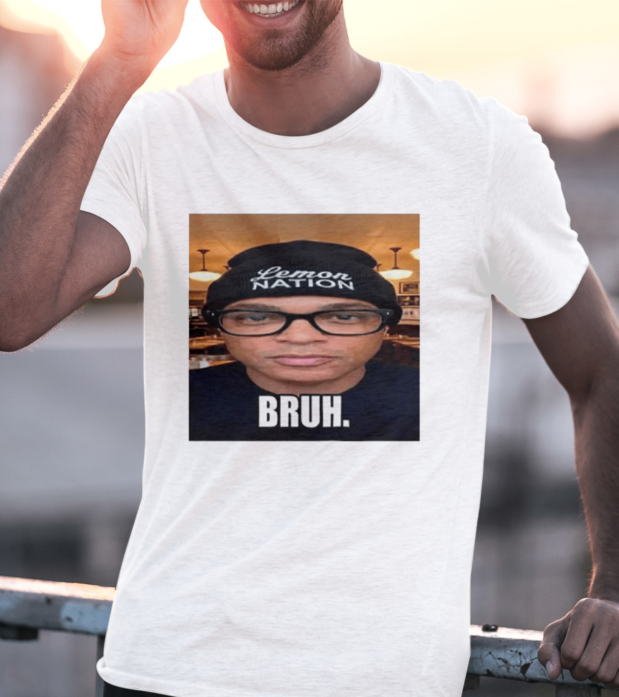 Lemon Nation Beanie Glasses Meme Bruh T-Shirt