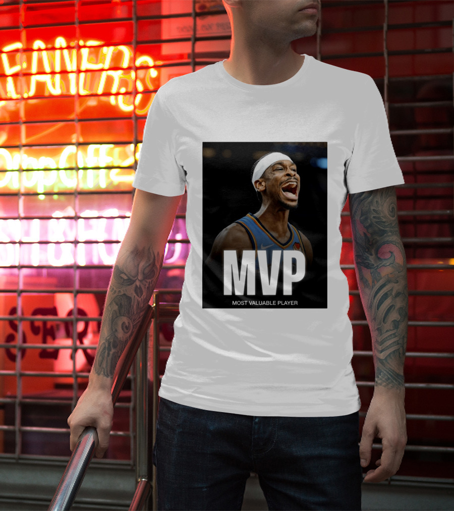 Shai Gilgeous Alexander MVP Most Valuable Player OKC Thunder Celebration T-Shirt