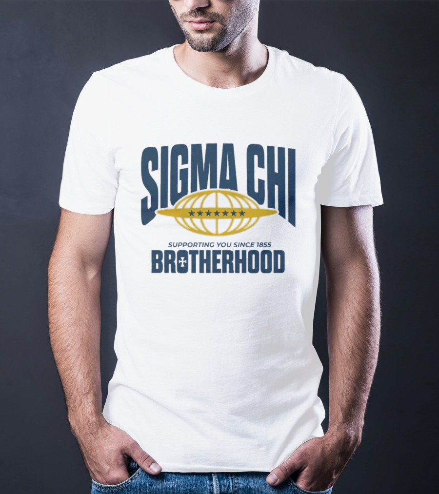 Sigma Chi Supporting You Since 1855 Brotherhood Stars T-Shirt