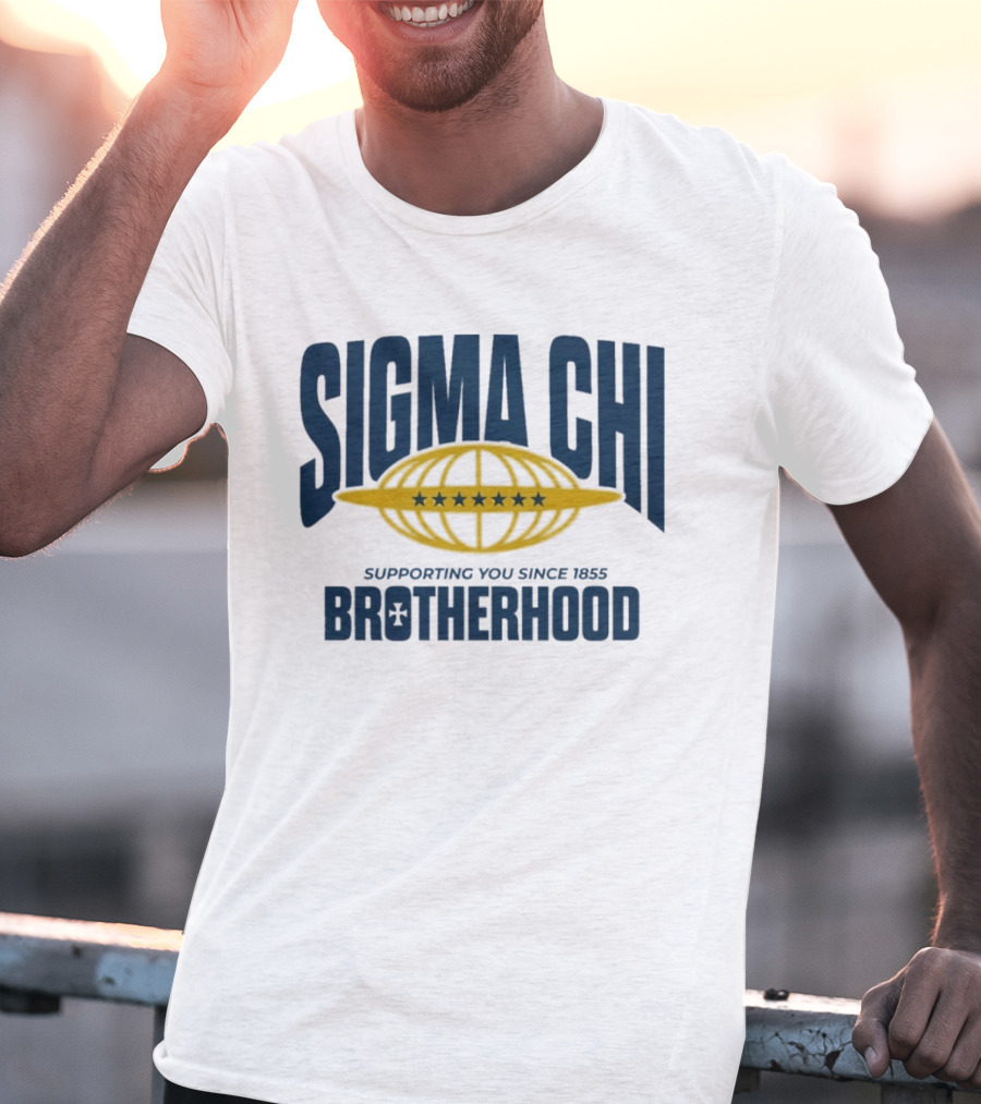 Sigma Chi Supporting You Since 1855 Brotherhood Stars T-Shirt