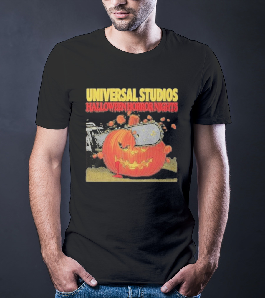Universal Studios Halloween Horror Nights Pumpkin Chainsaw T-Shirt