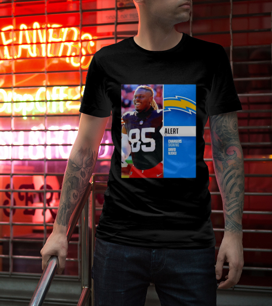 Alert Chargers Signing David Njoku Player 85 T-Shirt