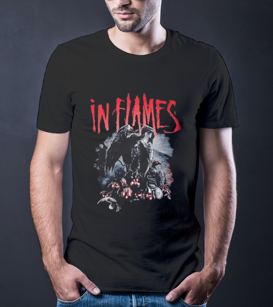 In Flames Meet Your Maker Gothic Vulture Scene T-Shirt