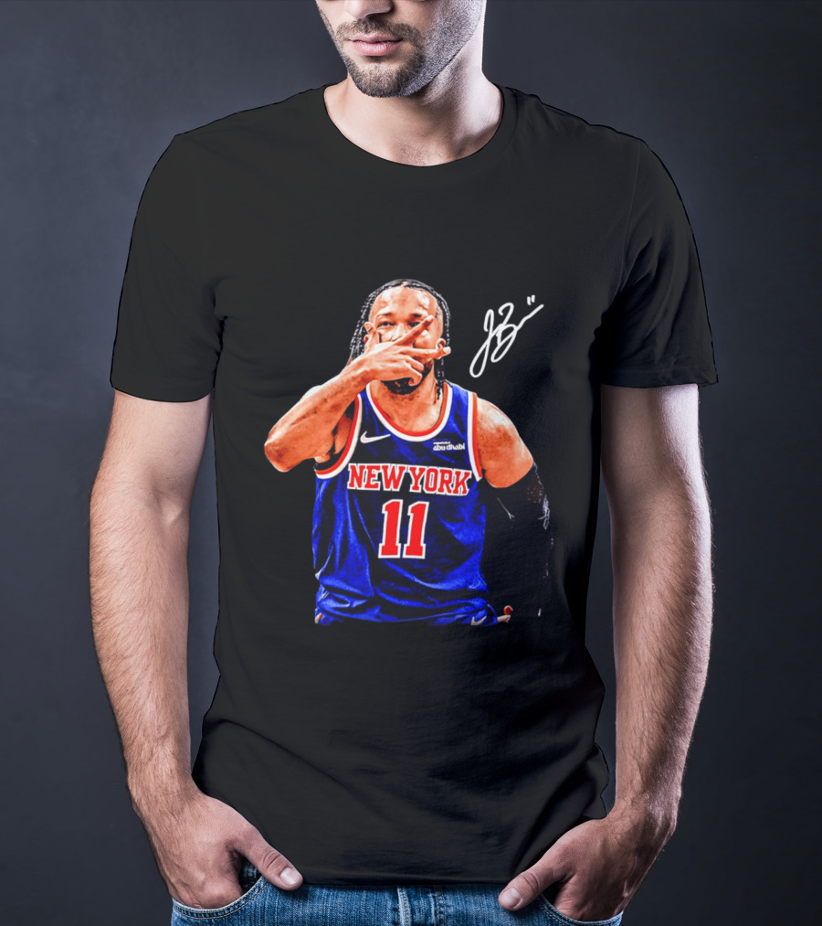 Jalen Brunson New York Knicks Jersey Number 11 Signature Series T-Shirt