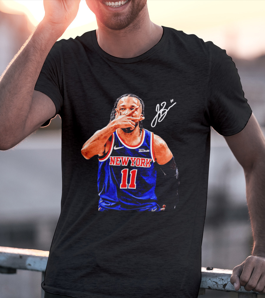 Jalen Brunson New York Knicks Jersey Number 11 Signature Series T-Shirt