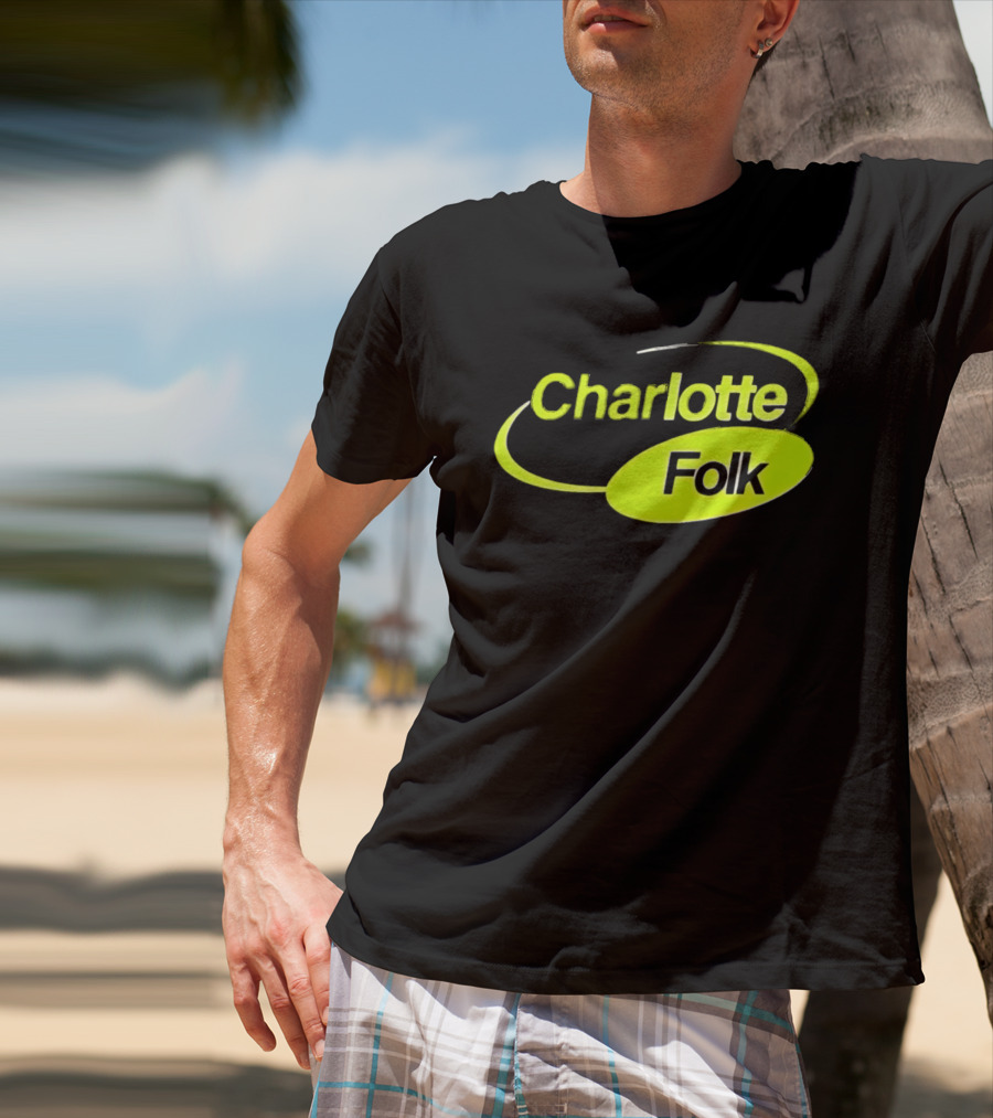 Charlotte Folk Neon Green Swirl T-Shirt